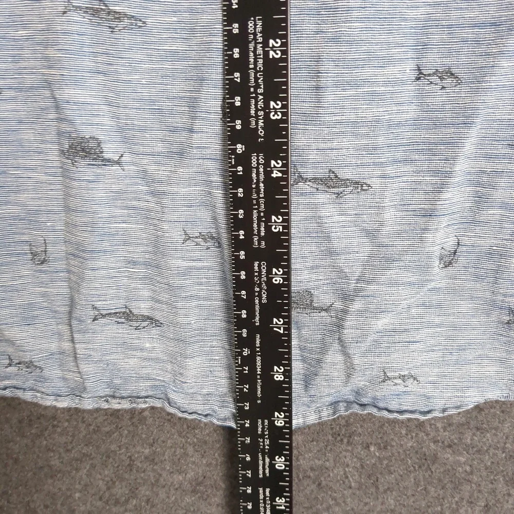 Banana Republic Mens Large Slim Fit Linen Short‎ Sleeve Shirt